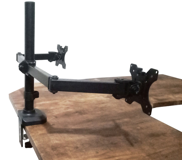 Dual Monitor Mount, Two Heavy Duty Full Motion Adjustable Arms Fit