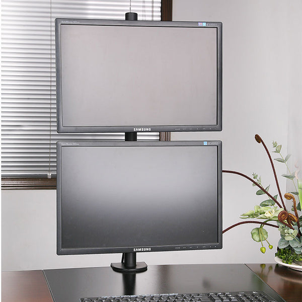 Desktop Dual LCD Fully Adjustable Gas Spring Computer Monitor and