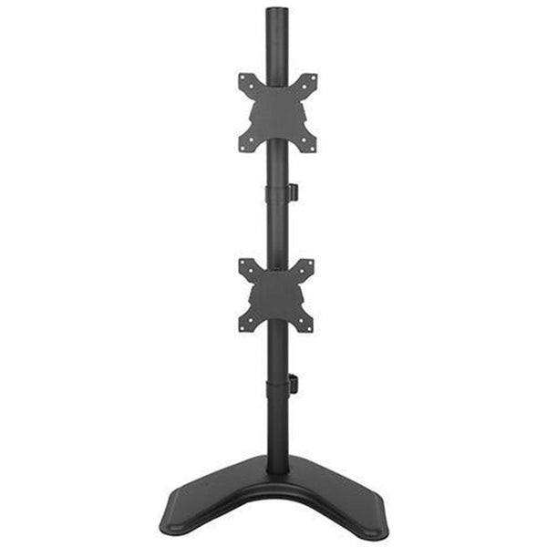 Dual Monitor Desk Stand Free-Standing LCD Mount, Holds in Vertical Position  2 Screens up to 30, 5 Years Warranty (EF002V)