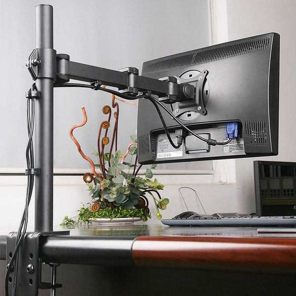 Single Monitor Desk Mount Single LCD Monitor Desk Mount Stand Fully Ad -  Rife Technologies