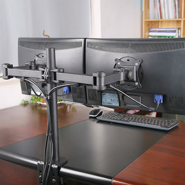 Dual LCD LED Monitor Desk Mount Stand Heavy Duty Fully Adjustable