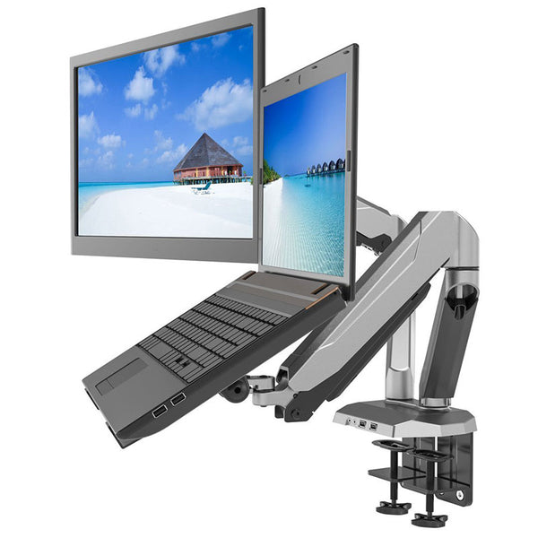 Desktop Dual LCD Fully Adjustable Gas Spring Computer Monitor