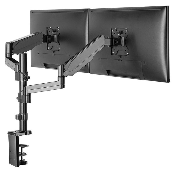 Renewed Dual Height Adjustable Monitor Stand, Desk Mount for Two