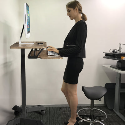 Portable  movable standing desk with wheels