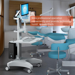 Medical Trolley With Monitor Mount And Oral Scanner Holder, Dental Clinic Cart Designed :RIFE