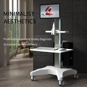 Medical Trolley With Monitor Mount And Oral Scanner Holder, Dental Clinic Cart Designed :RIFE