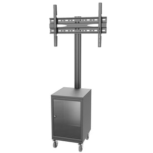 TV Stand with Locking Cabinet, Fits Monitors 32”-70” Video Conference Trolley India