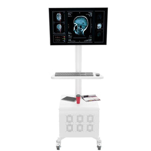 Medical Computer Cart Height Adjustable Storage Rack