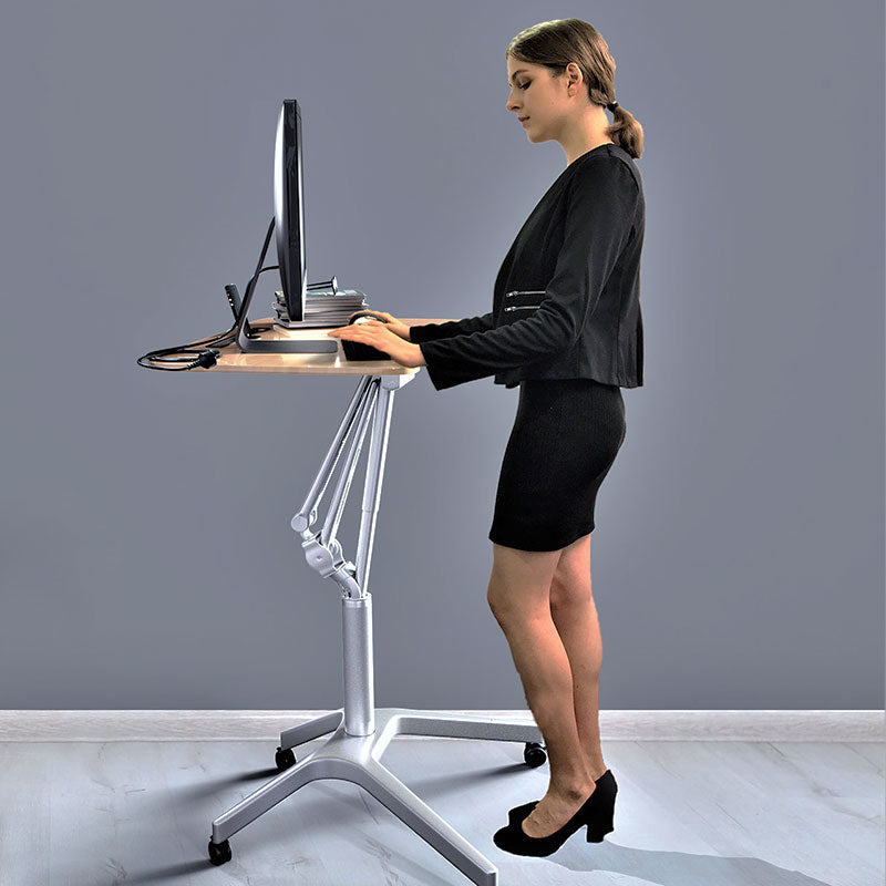 Insignia™ Adjustable Standing Desk with Electronic Control 47.2 Mahogany  NS-SDSK-MH - Best Buy