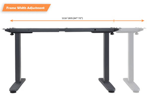 Dual Motor Height Adjustable Electric Standing Desk Frame Only, Standing Desk Adjustable Height Stand Up Desk Computer Desks with Anti-Collision Protection, (DM8P)